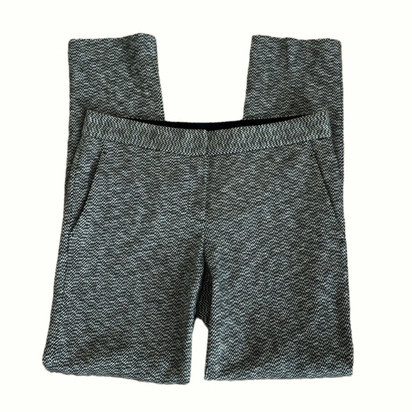 Theory Wool Blend Stretch Pant Women's 8 Black & White Herringbone Slim Leg - Picture 1 of 14